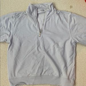 Light Blue Half Zip Sweatshirt
